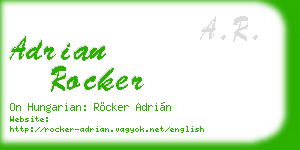 adrian rocker business card
